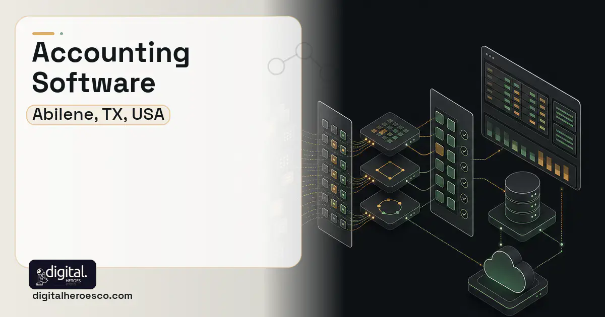 Accounting Software workflow illustration for Abilene, TX, USA.