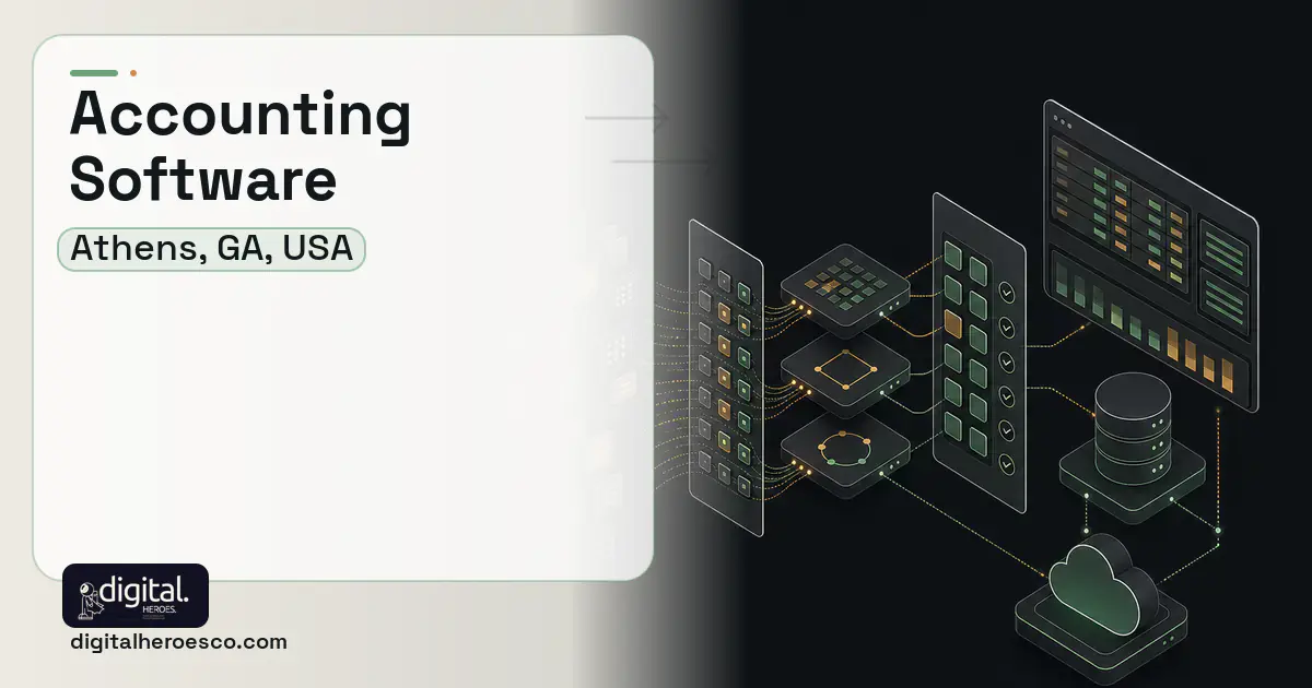 Accounting Software workflow illustration for Athens, GA, USA.