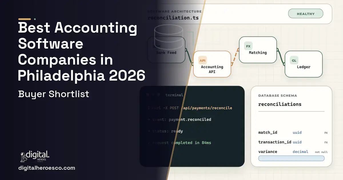 Accounting Software architecture and database illustration for Best Accounting Software Companies Philadelphia PA.