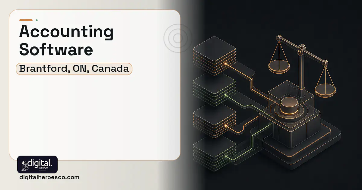 Accounting Software software overview illustration for Brantford, ON, Canada.