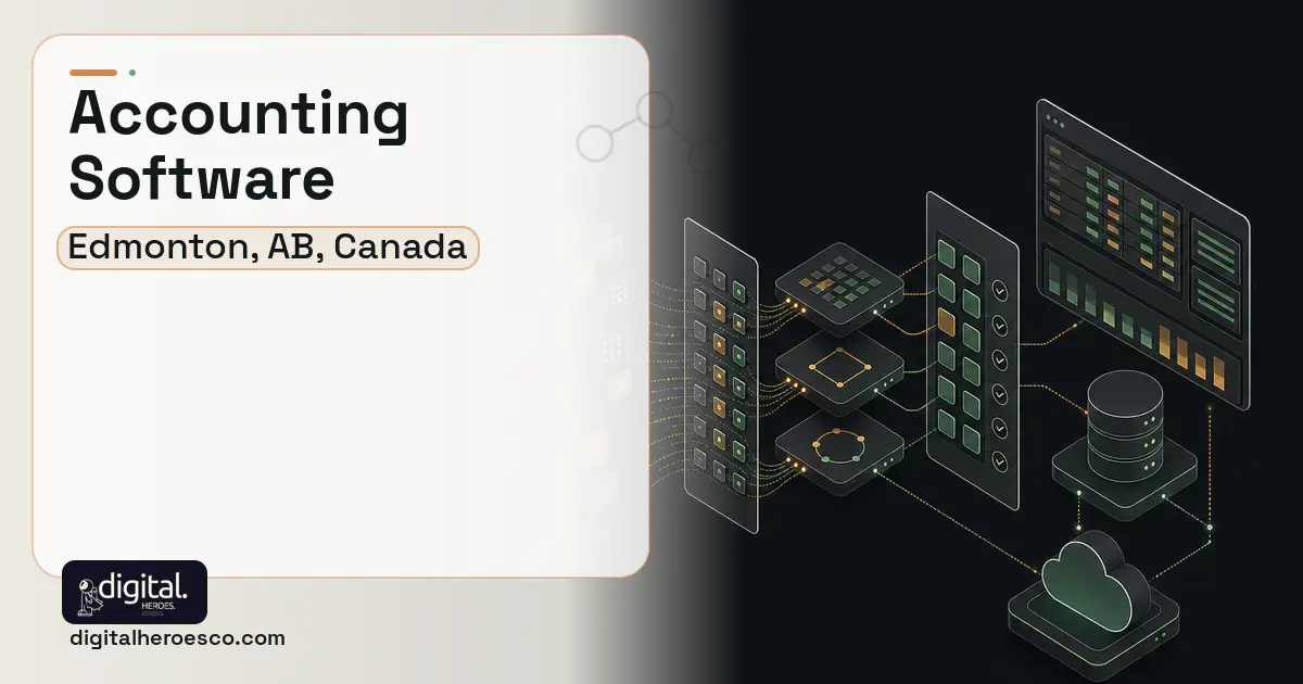 Accounting Software workflow illustration for Edmonton, AB, Canada.