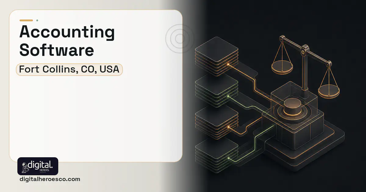 Accounting Software software overview illustration for Fort Collins, CO, USA.