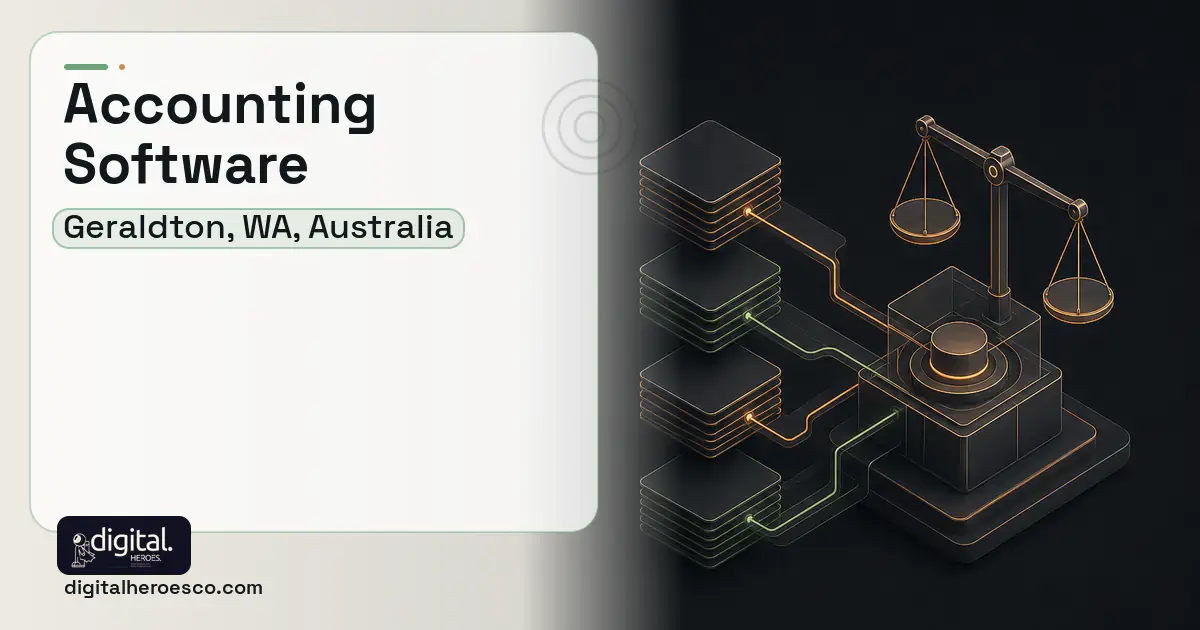 Accounting Software software overview illustration for Geraldton, WA, Australia.
