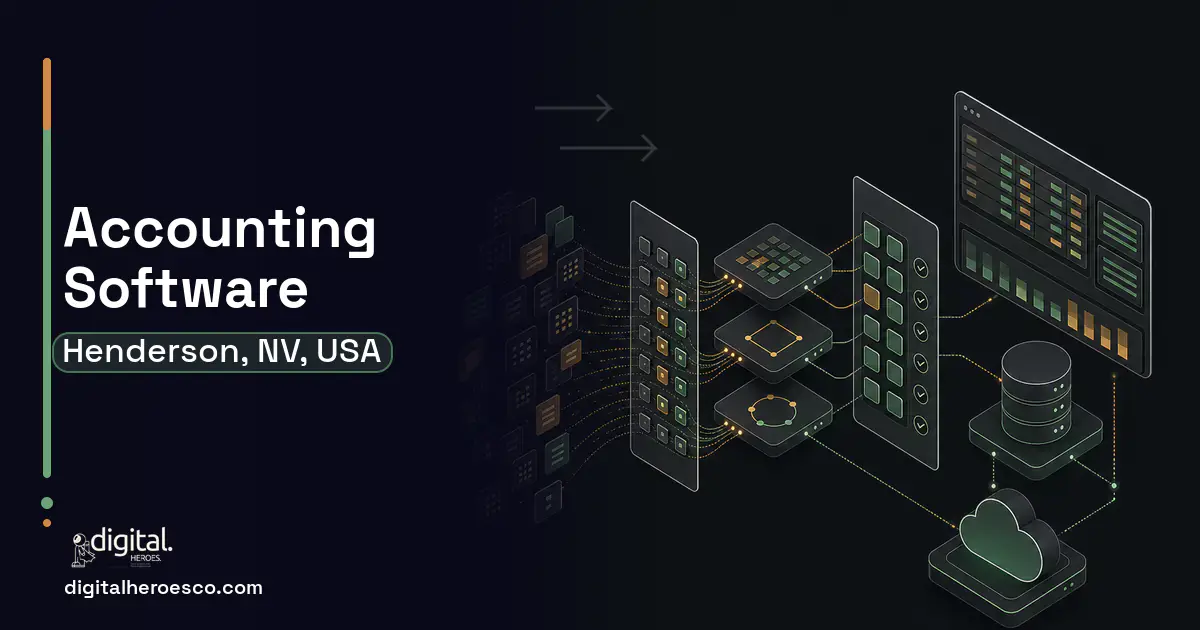 Accounting Software workflow illustration for Henderson, NV, USA.