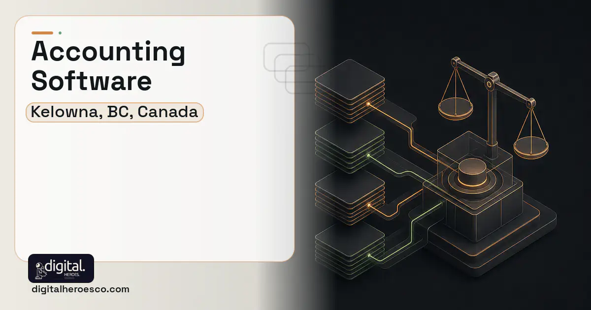 Accounting Software software overview illustration for Kelowna, BC, Canada.
