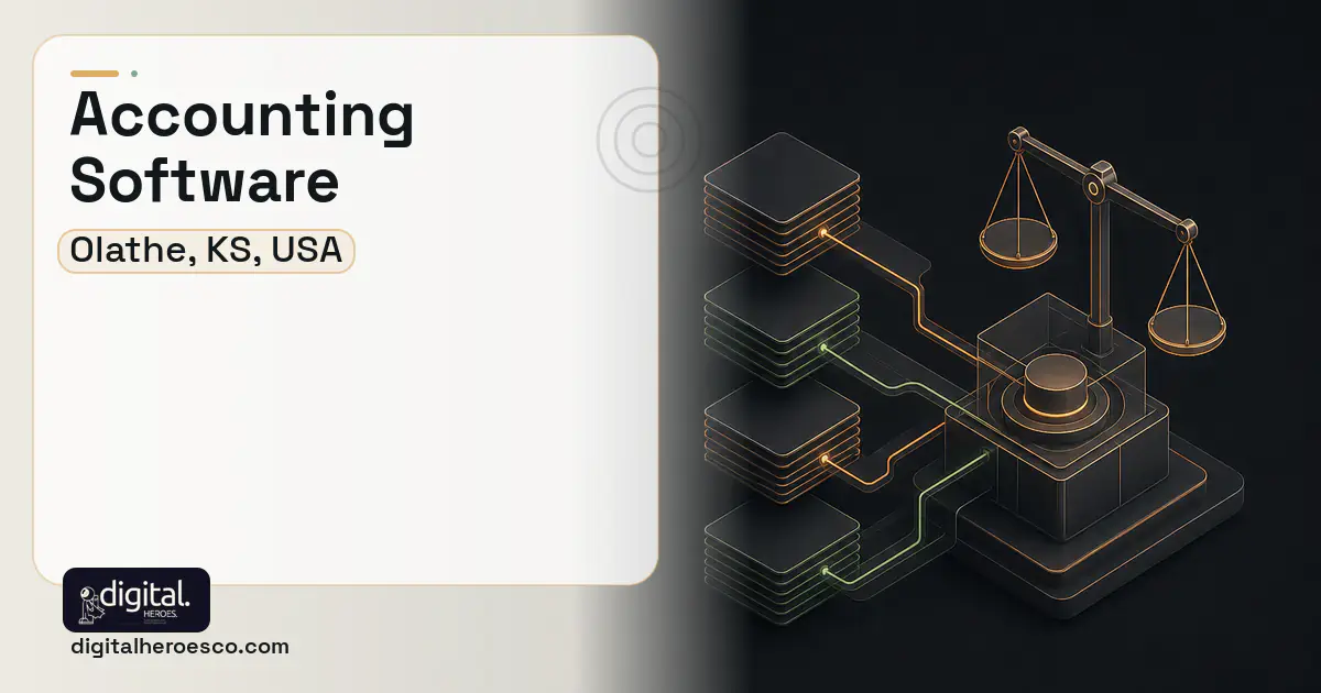 Accounting Software software overview illustration for Olathe, KS, USA.