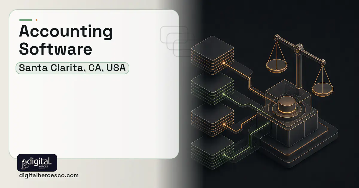 Accounting Software software overview illustration for Santa Clarita, CA, USA.