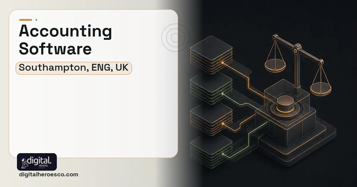 Accounting Software software overview illustration for Southampton, ENG, UK.