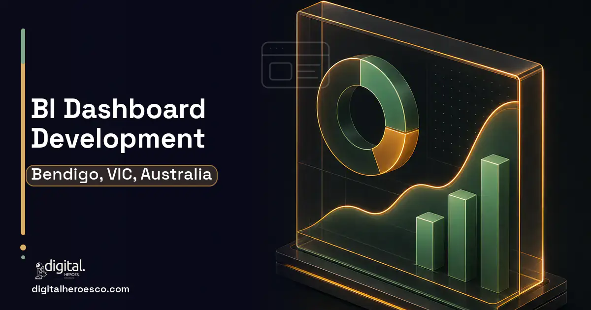 BI Dashboard Development product interface illustration for Bendigo, VIC, Australia.