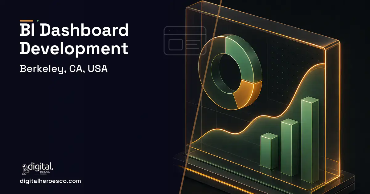 BI Dashboard Development product interface illustration for Berkeley, CA, USA.