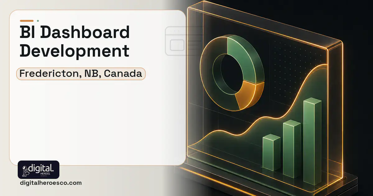 BI Dashboard Development product interface illustration for Fredericton, NB, Canada.