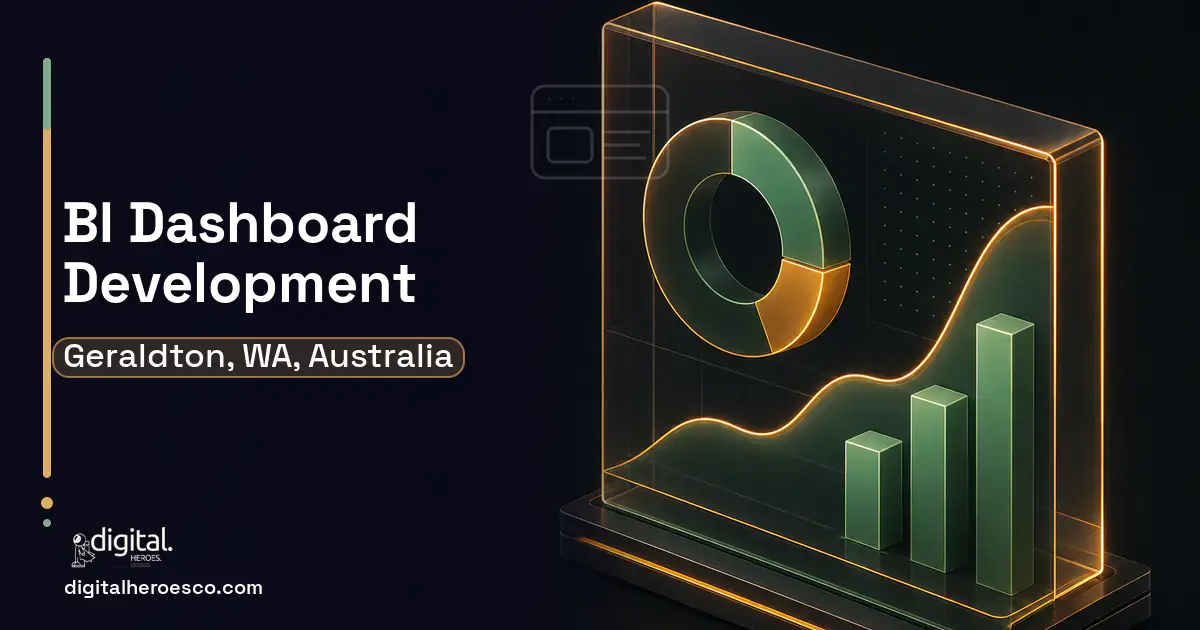 BI Dashboard Development product interface illustration for Geraldton, WA, Australia.