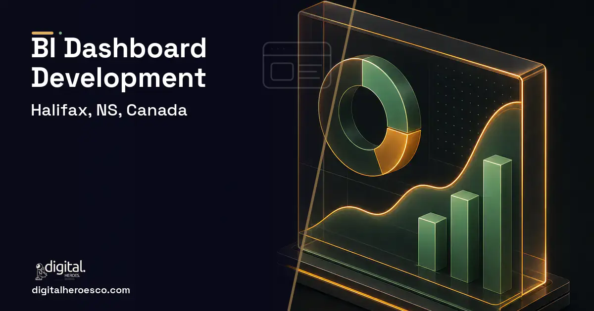 BI Dashboard Development product interface illustration for Halifax, NS, Canada.