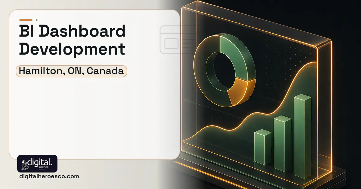 BI Dashboard Development product interface illustration for Hamilton, ON, Canada.