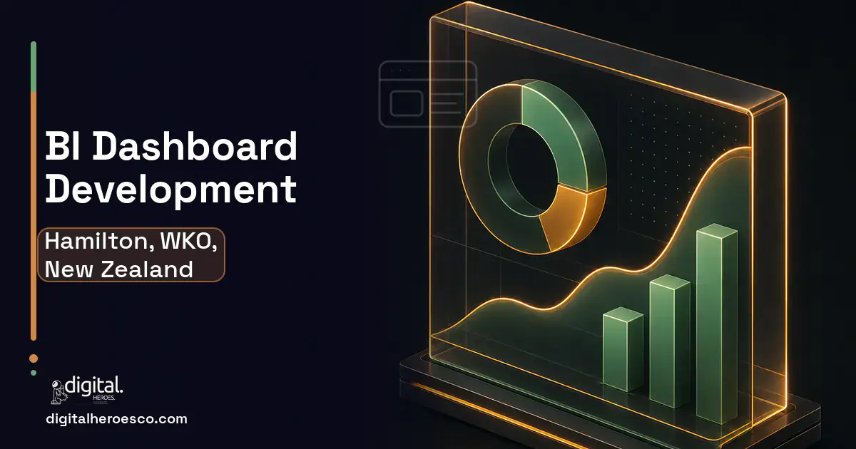 BI Dashboard Development product interface illustration for Hamilton, WKO, New Zealand.