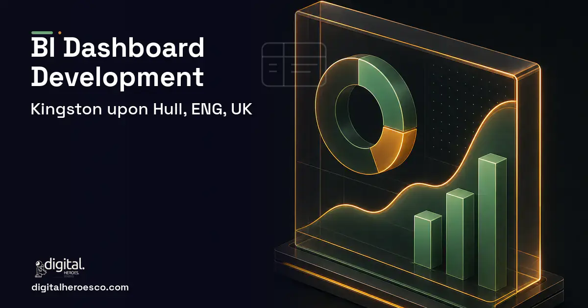 BI Dashboard Development product interface illustration for Kingston upon Hull, ENG, UK.