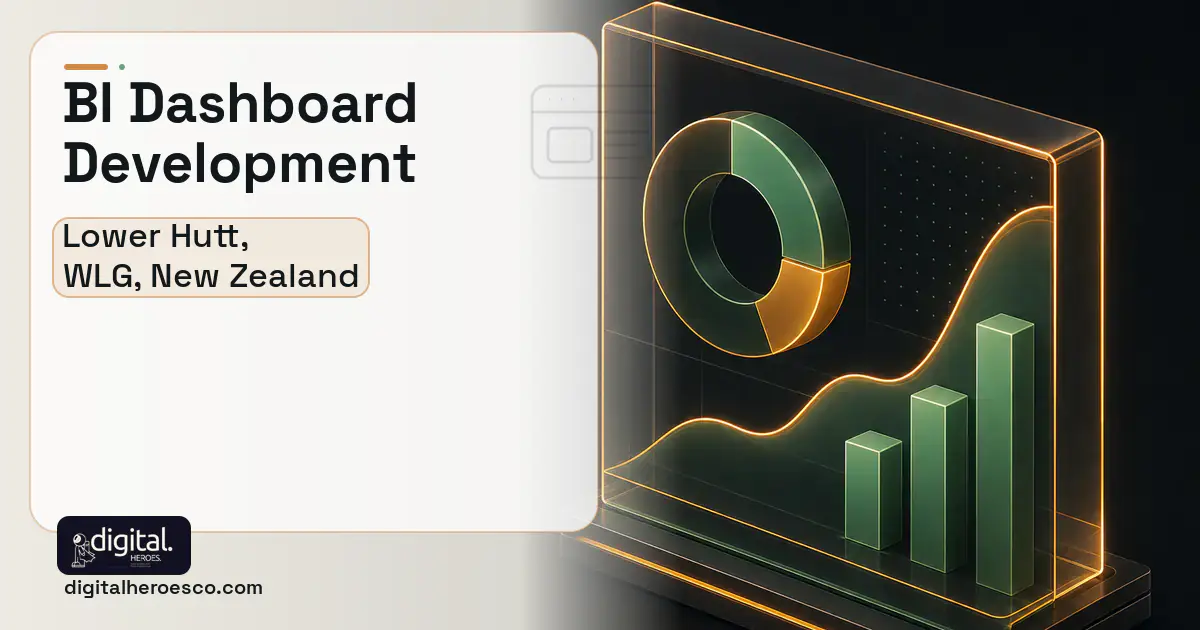 BI Dashboard Development product interface illustration for Lower Hutt, WLG, New Zealand.