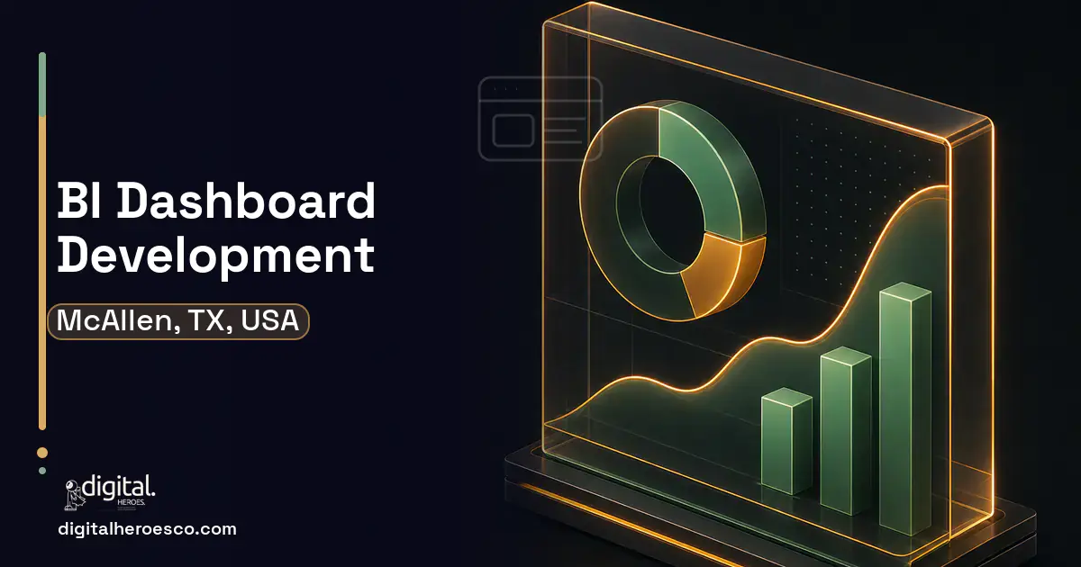 BI Dashboard Development product interface illustration for McAllen, TX, USA.