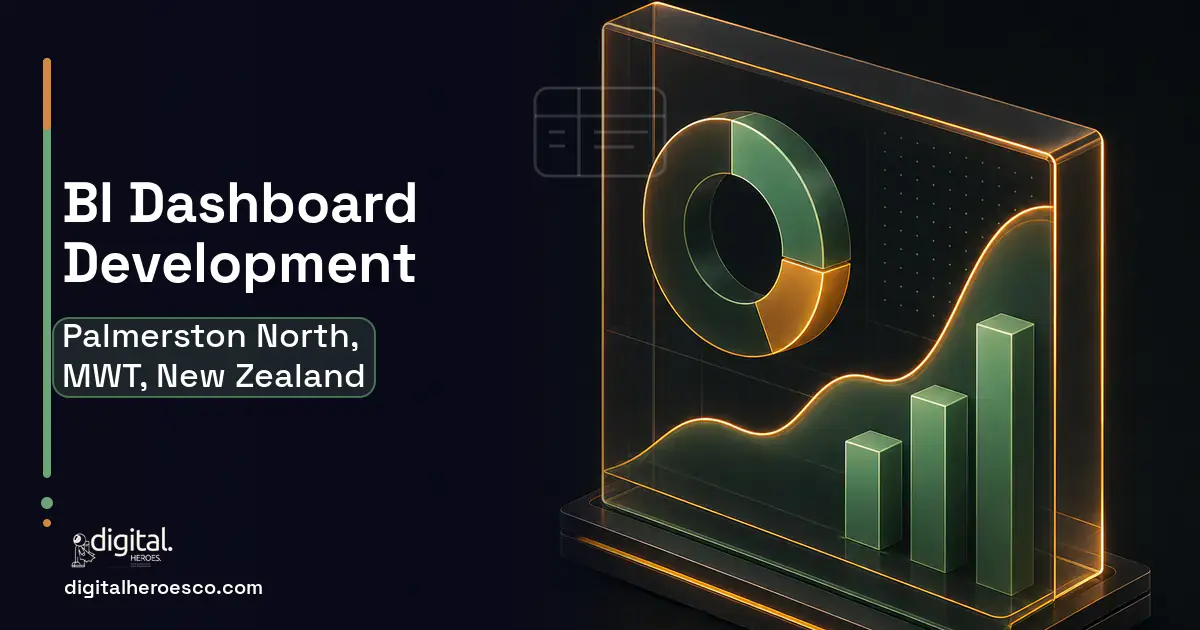BI Dashboard Development product interface illustration for Palmerston North, MWT, New Zealand.