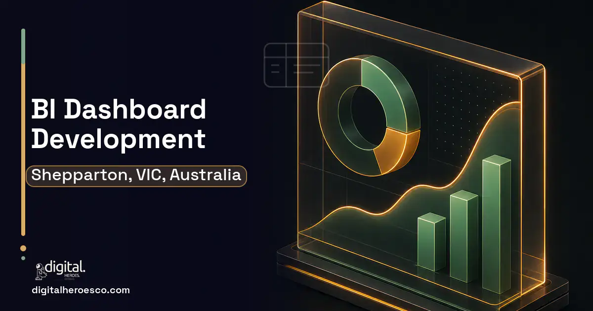 BI Dashboard Development product interface illustration for Shepparton, VIC, Australia.