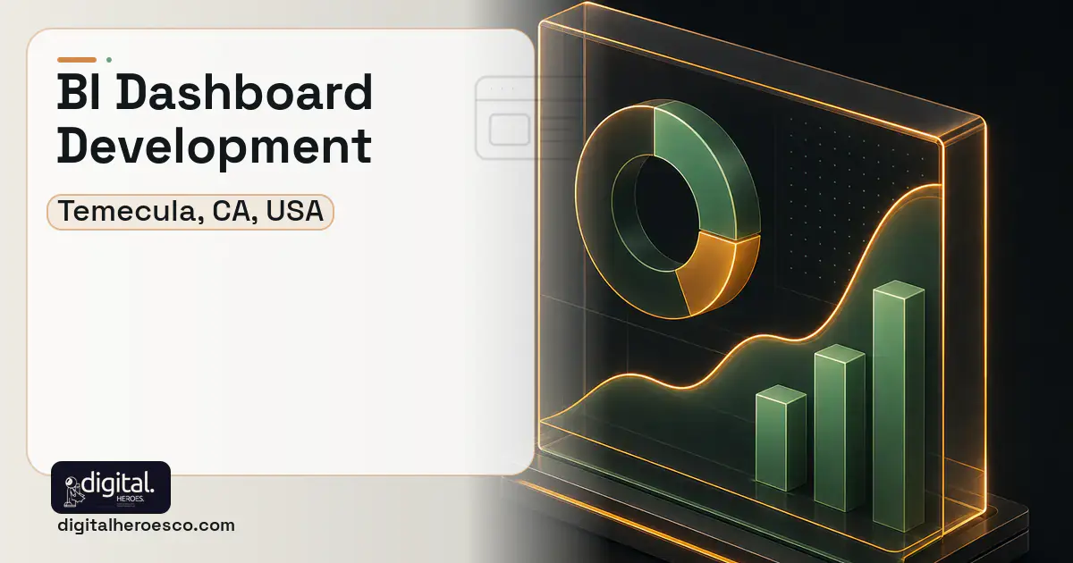 BI Dashboard Development product interface illustration for Temecula, CA, USA.