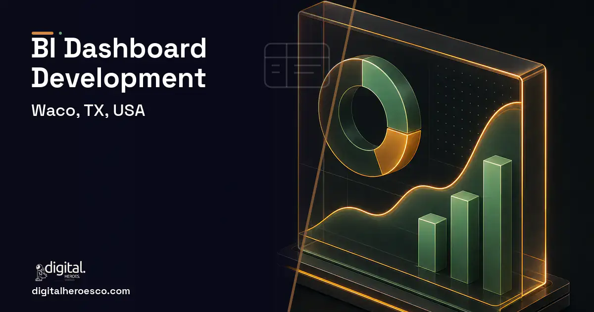 BI Dashboard Development product interface illustration for Waco, TX, USA.