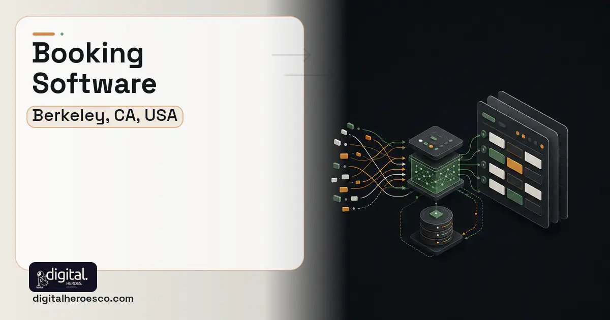 Booking Software workflow illustration for Berkeley, CA, USA.