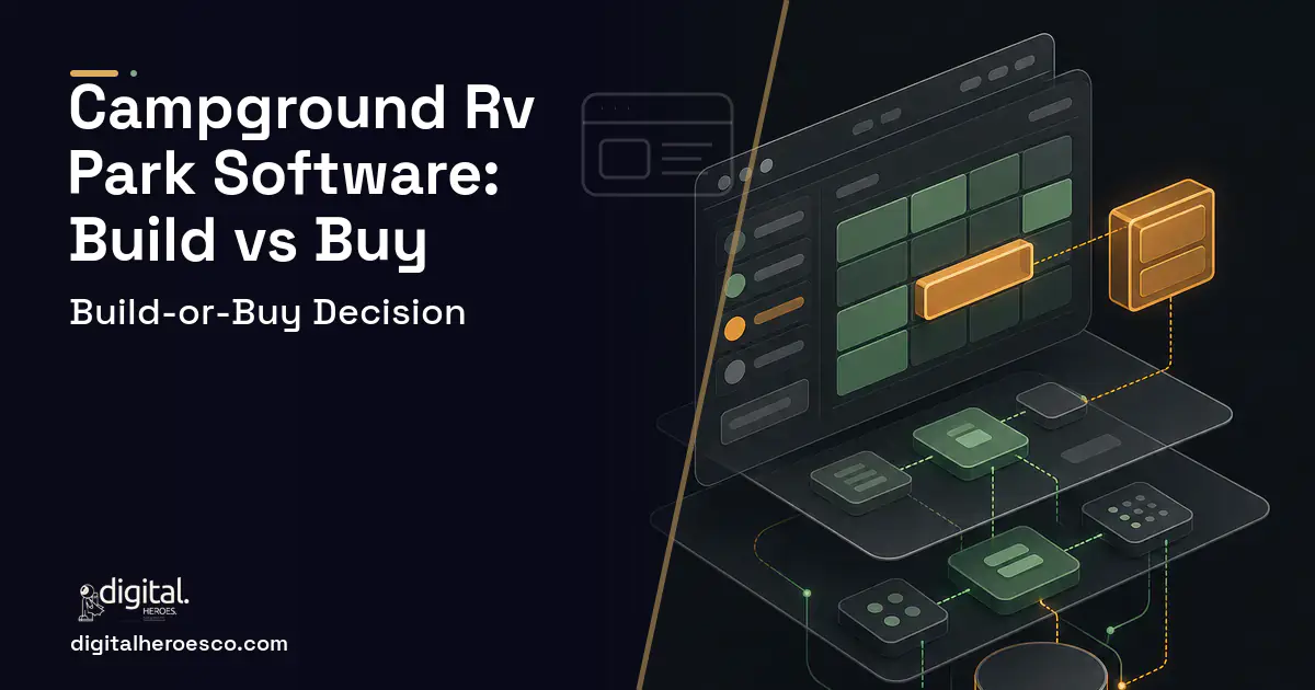 Booking Software product interface illustration for Campground RV Park Software Build vs Buy Guide.