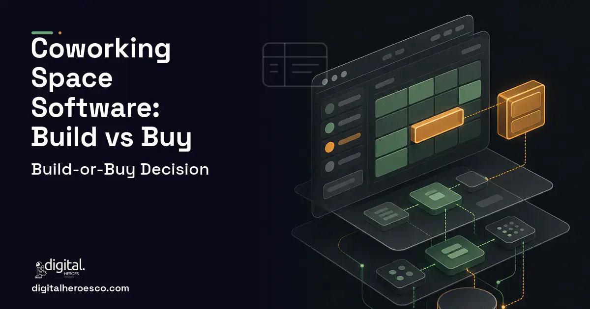 Booking Software product interface illustration for Coworking Space Software Build vs Buy Guide.