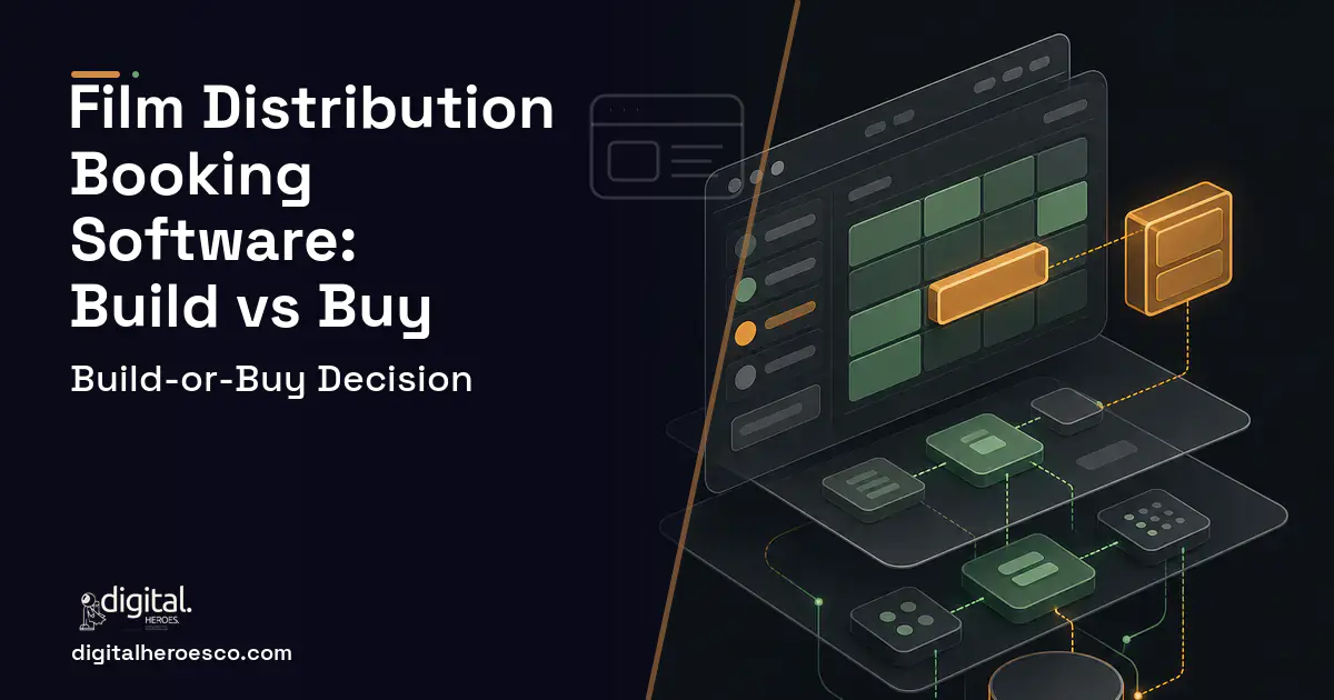 Booking Software product interface illustration for Film Distribution Booking Software Build vs Buy Guide.