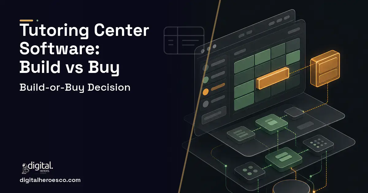 Booking Software product interface illustration for Tutoring Center Software Build vs Buy Guide.