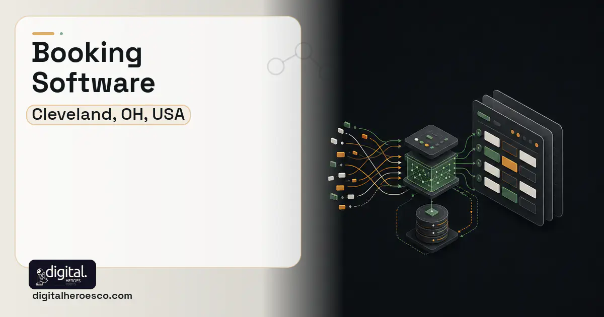 Booking Software workflow illustration for Cleveland, OH, USA.
