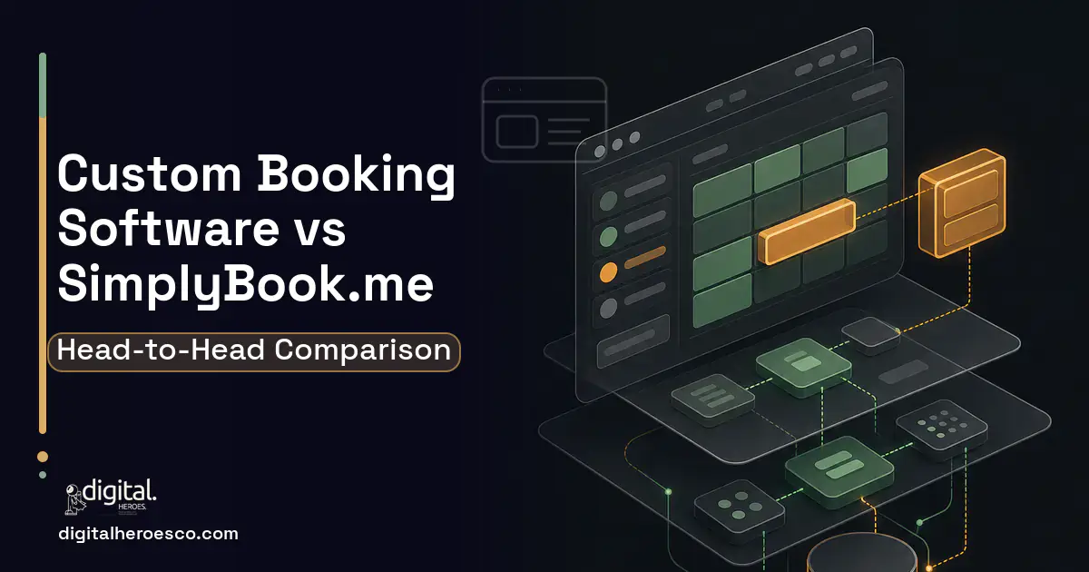 Booking Software product interface illustration for Custom Booking Software vs SimplyBook.me.
