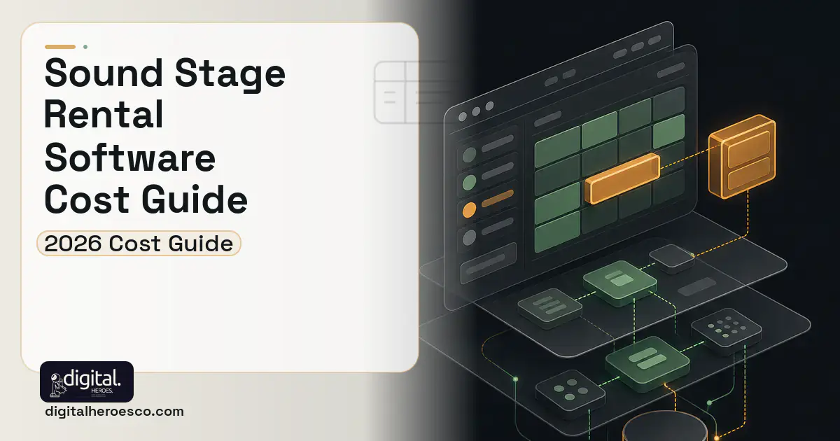 Booking Software product interface illustration for Sound Stage Rental Software Cost Guide.