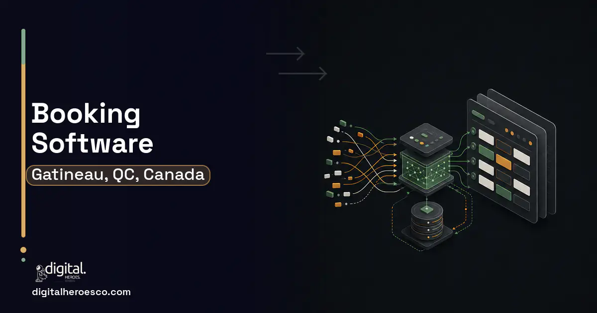 Booking Software workflow illustration for Gatineau, QC, Canada.