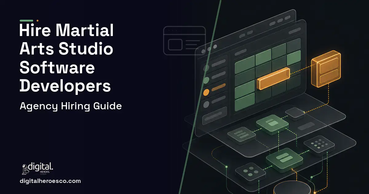 Booking Software product interface illustration for How to Hire a Martial Arts Studio Software Development Company.