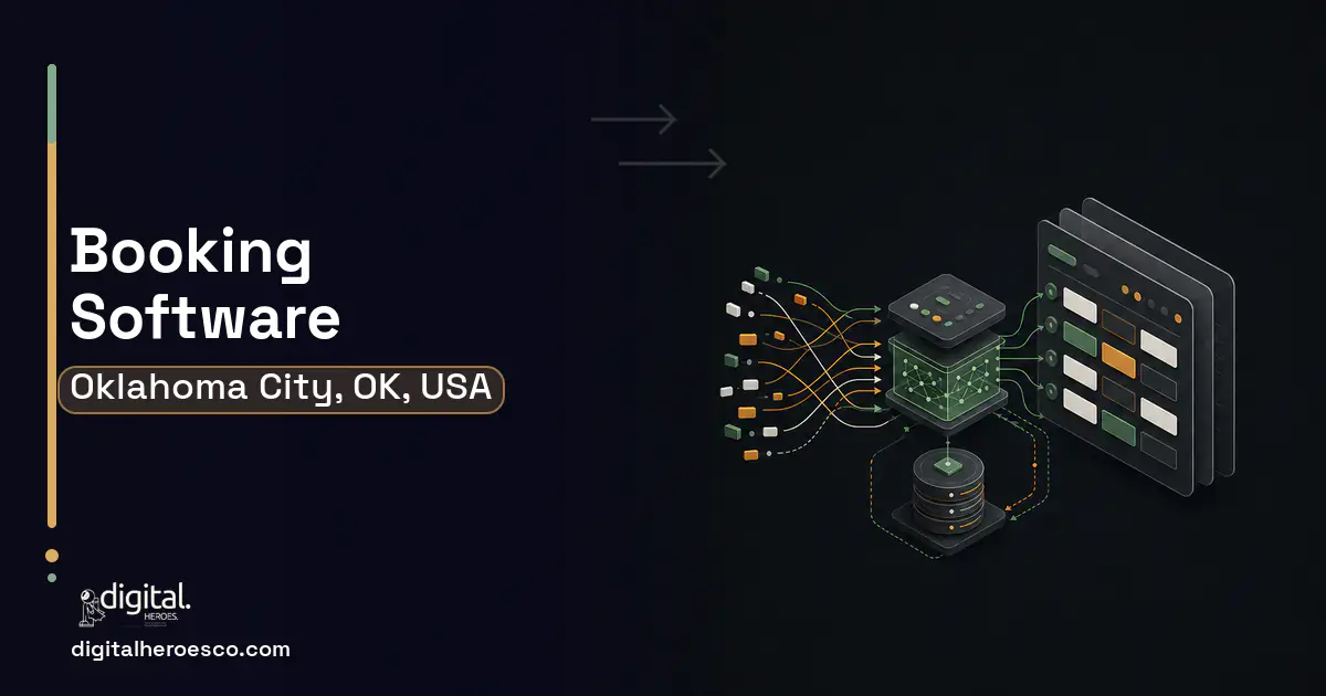 Booking Software workflow illustration for Oklahoma City, OK, USA.