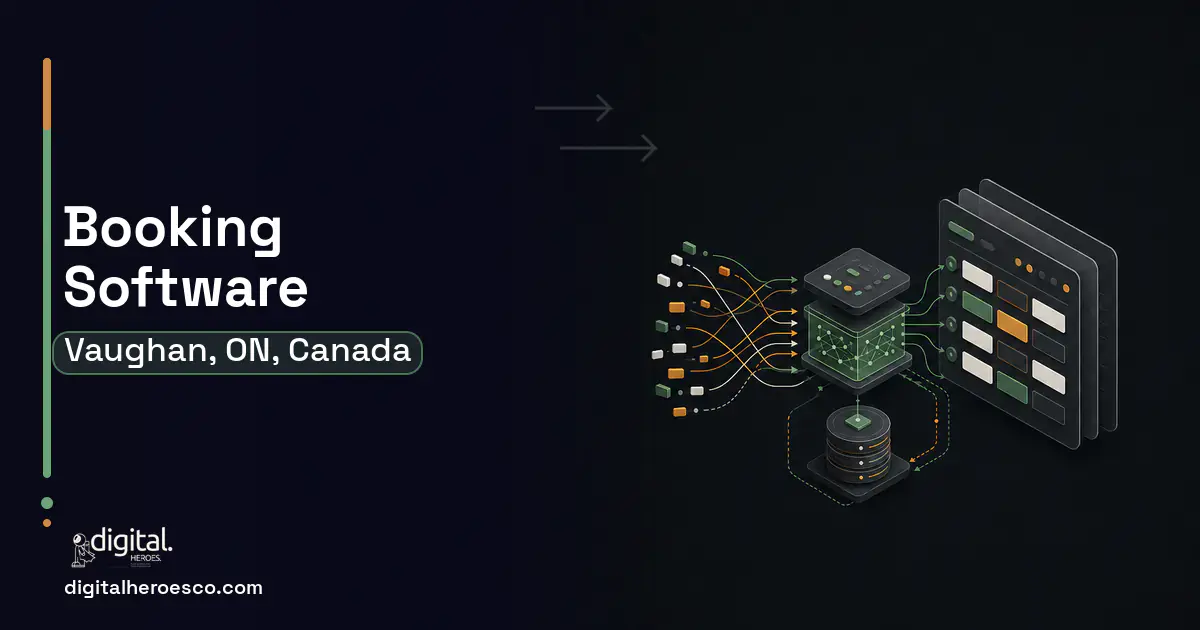Booking Software workflow illustration for Vaughan, ON, Canada.
