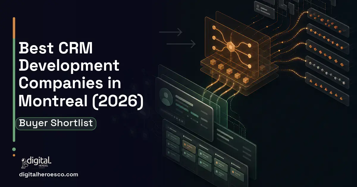 CRM Development workflow illustration for The Best Custom CRM Development Companies in Montreal, QC 2026.