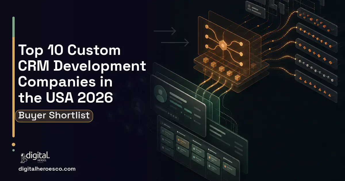 CRM Development workflow illustration for Top 10 Custom CRM Development Companies in the USA.