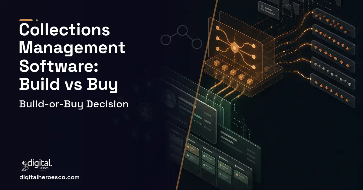 CRM Development workflow illustration for Collections Management Software Build vs Buy Guide.