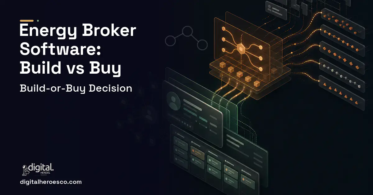 CRM Development workflow illustration for Energy Broker Software Build vs Buy Guide.