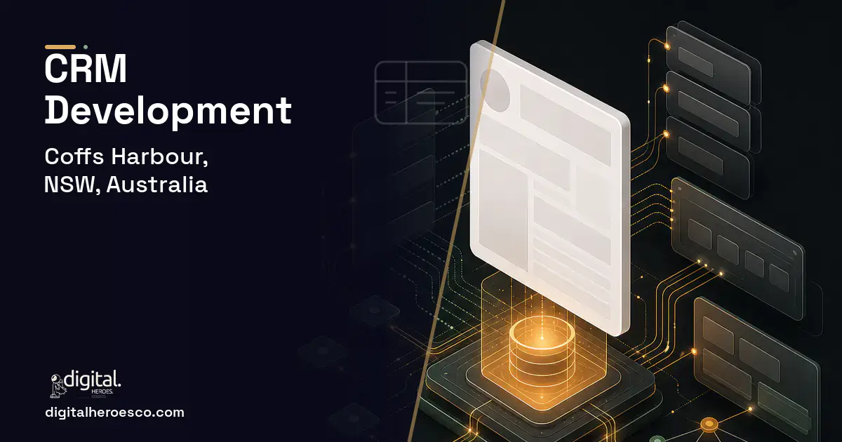 CRM Development product interface illustration for Coffs Harbour, NSW, Australia.