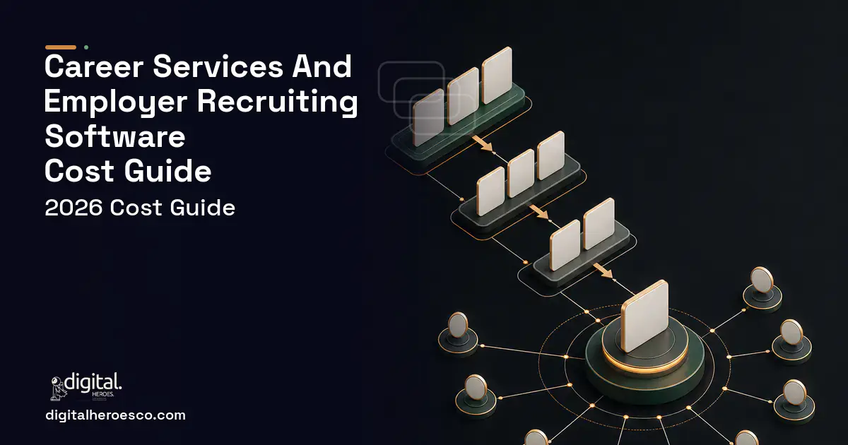 CRM Development software overview illustration for Career Services AND Employer Recruiting Software Cost Guide.