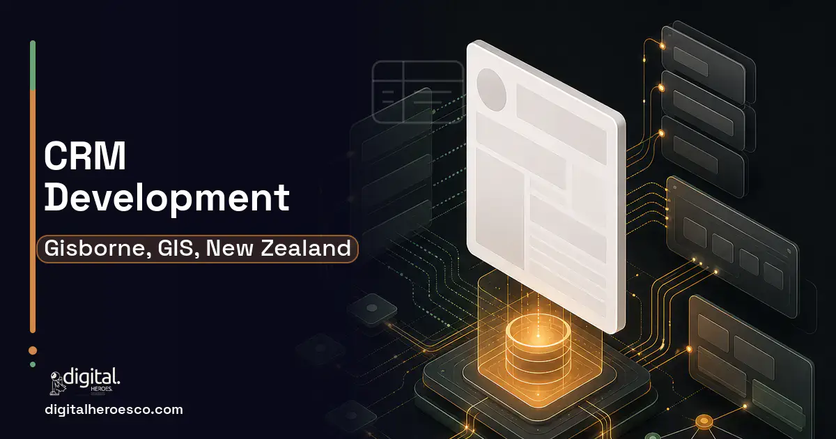 CRM Development product interface illustration for Gisborne, GIS, New Zealand.