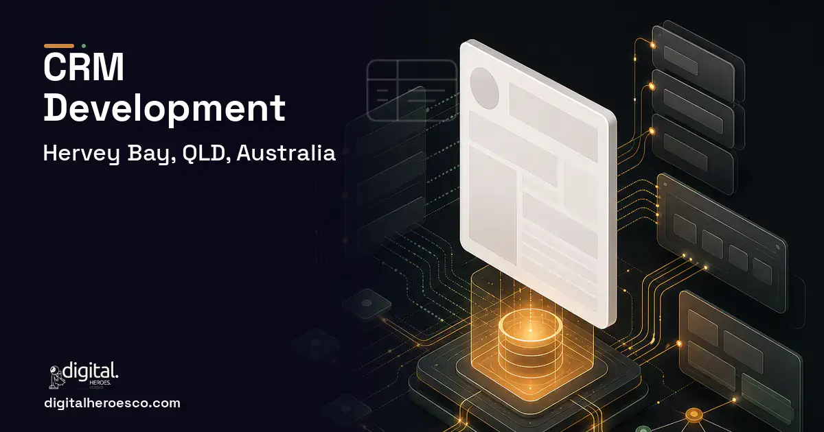 CRM Development product interface illustration for Hervey Bay, QLD, Australia.