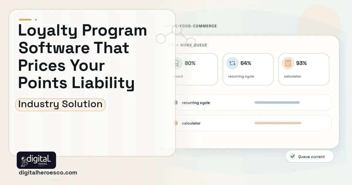 Loyalty Program software visual showing award, recurring cycle, and calculator.