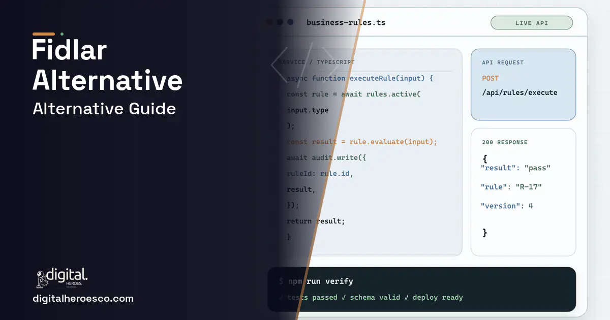 Custom Software Development code editor and API illustration for Fidlar Technologies Alternative.