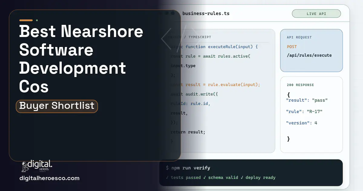 Custom Software Development code editor and API illustration for Best Nearshore Software Development Companies.