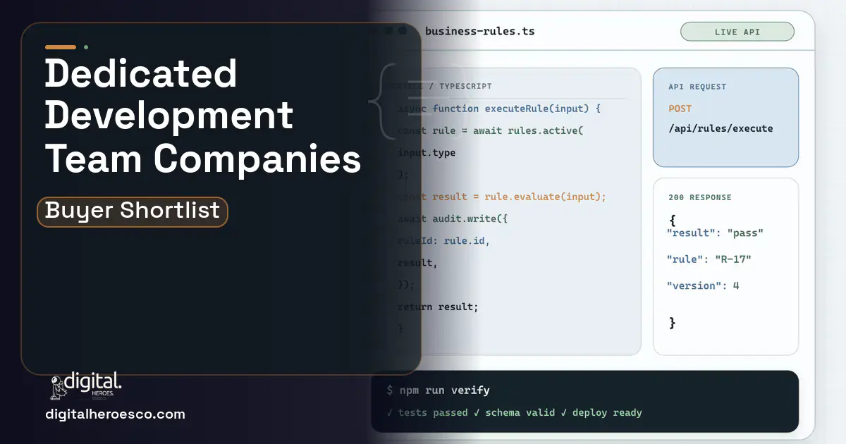 Custom Software Development code editor and API illustration for Dedicated Development Team Companies in the USA.